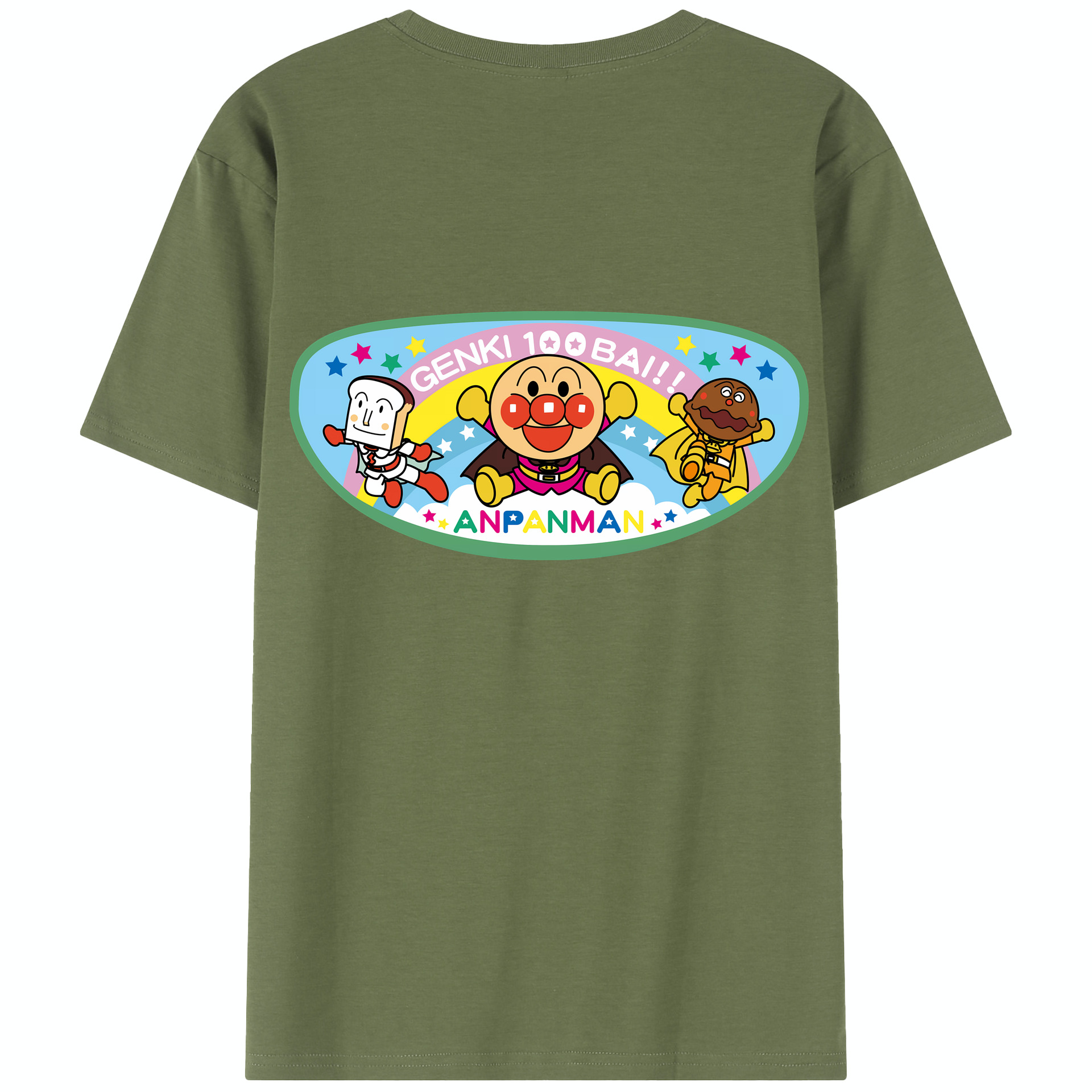 （画像用） アンパンマン Anpanman 綿100％半袖Tシャツ（背面プリント）